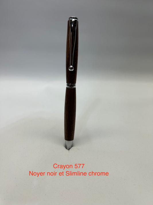 #577 - Slimline, black walnut and chrome