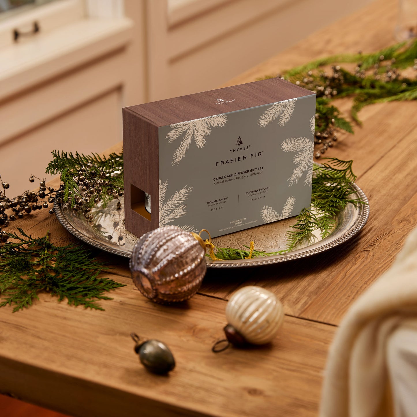 Coffret cadeau bougie et diffuseur en sapin Frasier