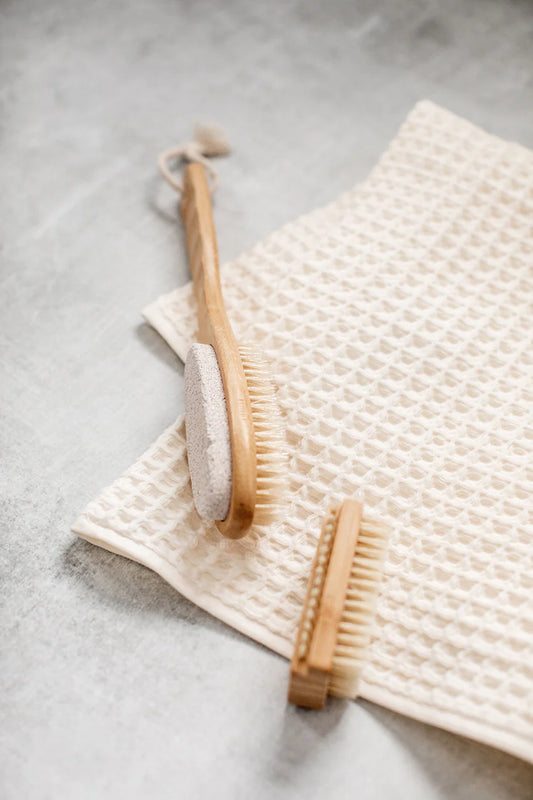 Serviette de bain en coton gaufré Jacki