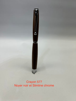 #577 - Slim line, noyer noir et chrome