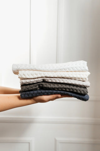 Jacki waffle cotton guest towel