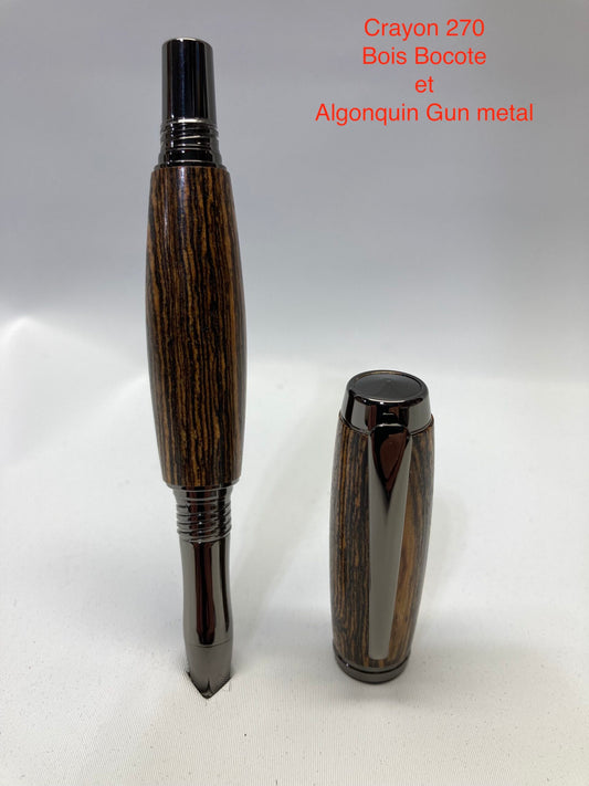 #270 - Algonquin, bois bocote et gun métal