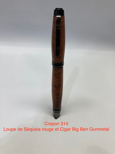 Big Ben cigar, redwood burl and gun metal