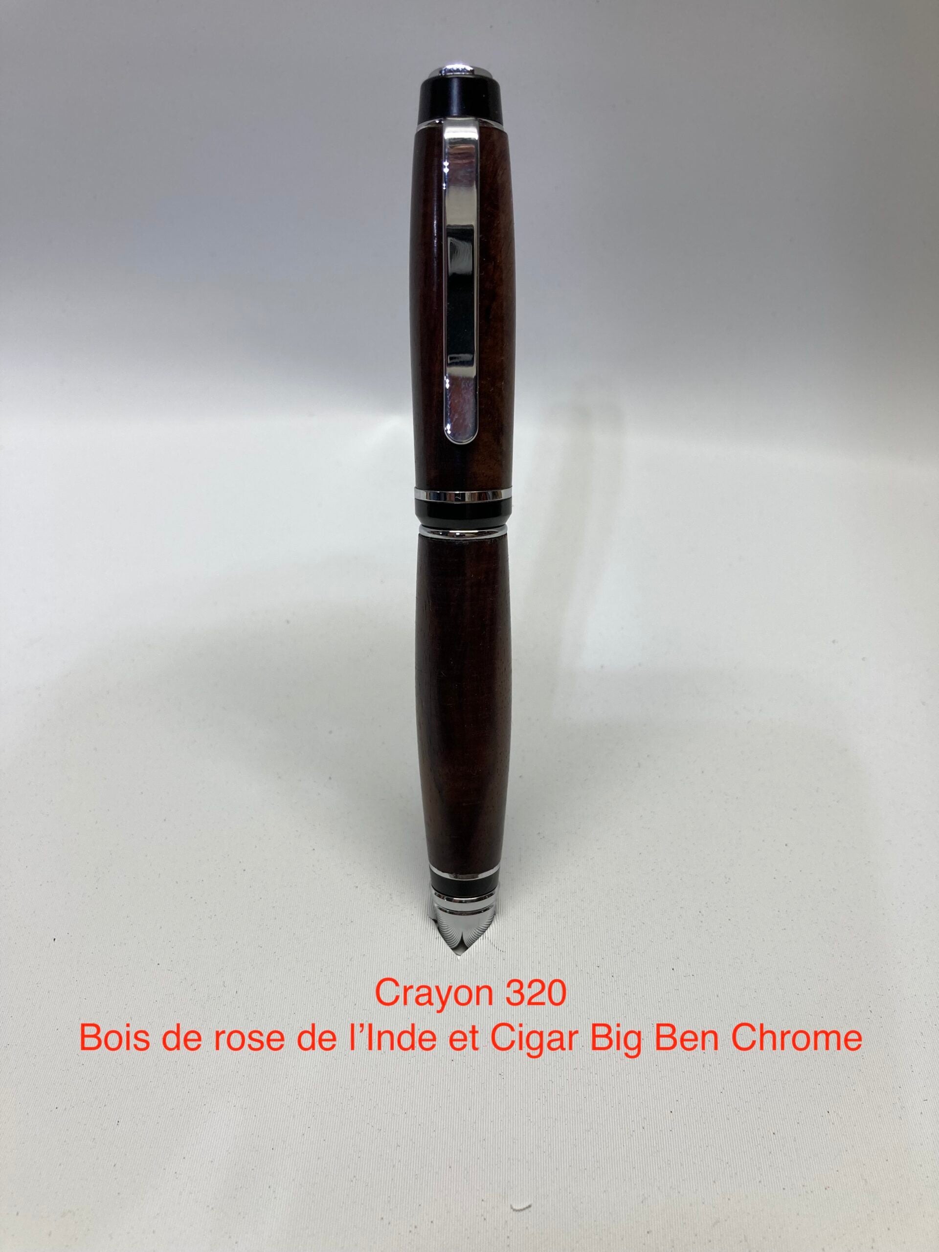 Cigare Big Ben, bois de rose de l'inde et cigar et chrome