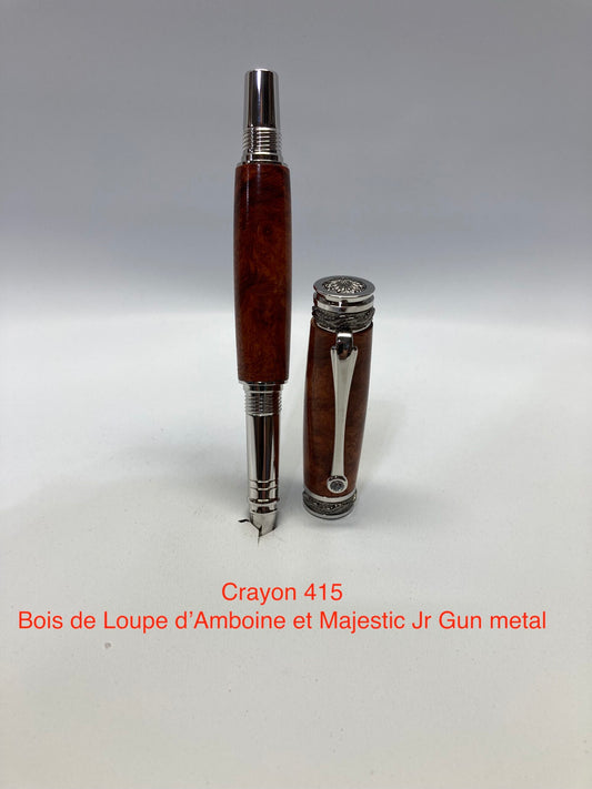 #415 - Majestic jr, bois de loupe d'amboine et gun métal