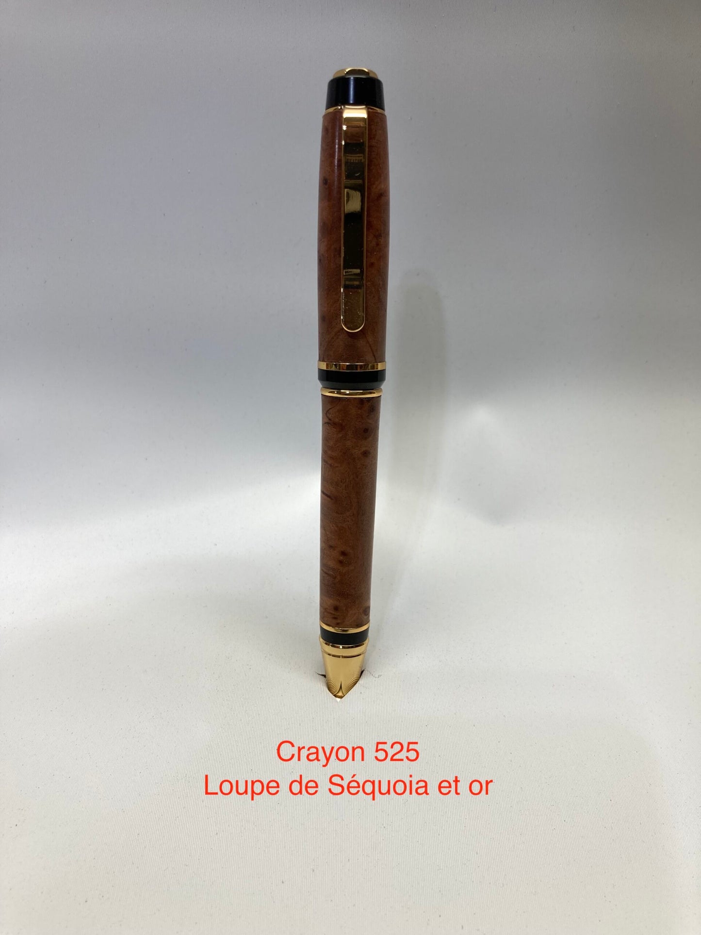 #525 - Cigare Big Ben, loupe de sequoia et or