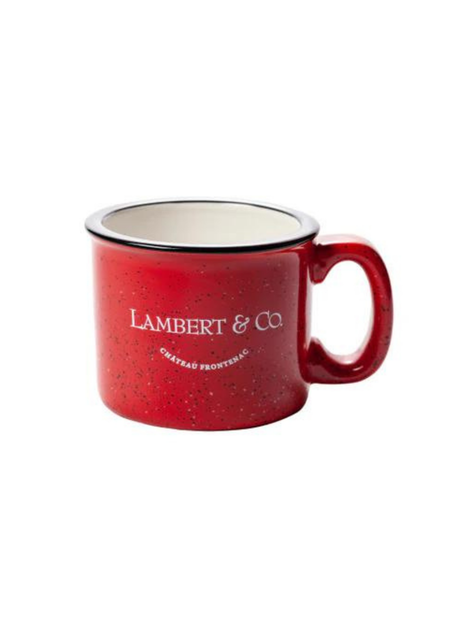 Lambert & Co. red porcelain mug