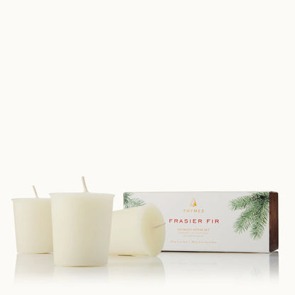 Coffret de bougies votives en sapin de Frasier