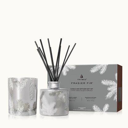 Frasier fir candle and diffuser gift set