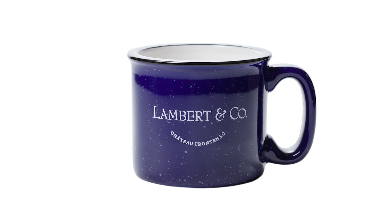 Lambert & Co. Château Frontenac blue porcelain cup